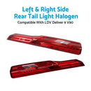 Left & Right Side Rear Tail Light Halogen Suitable for LDV Deliver 9 V90 2020-On