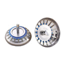 2PCS Stainless Steel Kitchen Sink Strainer Plug Waste Drain Stopper Filter