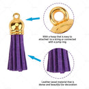 250Pcs/Set Keychain Tassels Bulk Colored Leather Tassel Pendants for DIY