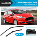 For Ford Fiesta 08-On Aero Flat Windscreen Wiper Blades 26 inch   15 inch  1 Pair
