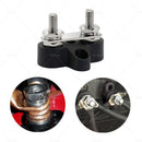 Bus Bar Terminal Block Heavy Duty Dual M6 Power Distribution Stud Black