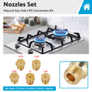 5PCS Burner Gas Natural Gas Hob LPG Conversion Kit Jets Nozzles Injectors Set