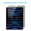 Privacy Tempered Glass Screen Protector Suitable For iPad Pro 3rd-6th 12.9" 11"