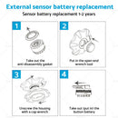 Solar Tyre Pressure Monitoring System + 6 Wheel Sensor for Caravan Truck Trailer