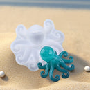2PCS Octopus Mold Silicone Epoxy Resin Casting Mould 3D Sea Animal Display Mold