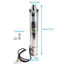 3 inch  Deep Well Solar Bore Pump 72V 1.2KW Submersible MPPT Screw Type 180M