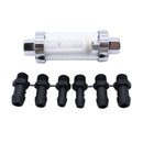 2x Reusable Washable Fuel Filter Chrome Glass Inline Suitablefor 1/4 inch  5/16 inch  3/8 inch