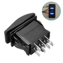 Winch In/Out Rocker Switch 7-Pin Blue LED Rocker Toggle Switch 12V-24V ON OFF ON