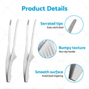 4PCS Korean and Japanese BBQ Tongs Self-Standing Grill Tongs Non-Slip Cooking