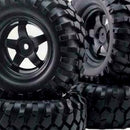 Wheels Rims Rubber Tires 12mm Hex Suitable For 1/10 Off-Road RC Rock Buggy Truck