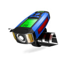 USB Rechargeable LED Bicycle Headlight Bike Front Head Light w/ Horn Speedometer