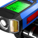 USB Rechargeable LED Bicycle Headlight Bike Front Head Light w/ Horn Speedometer