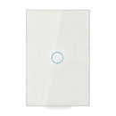 1Piece 1/2/3 Gang Touch Wall Light Switch LED 1 Way Touch Glass Switch