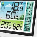 Wireless Weather Station Indoor Outdoor Thermometer with Remote Sensor, Digital Temperature and Humidity Monitor with LCD Backlight, Touchscreen, Min/Max Records for Home, Office, Baby Room - XQ1