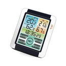 Indoor Outdoor Hygrometer Thermometer, Digital Temperature Humidity Meter with Sensor, LCD Display Wireless Thermometer Humidity Gauge with Alarm Clock, Snooze, Backlight for Home - BD1