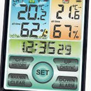 Indoor Outdoor Hygrometer Thermometer, Digital Temperature Humidity Meter with Sensor, LCD Display Wireless Thermometer Humidity Gauge with Alarm Clock, Snooze, Backlight for Home - XQ1