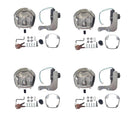 4 Set Chrome Power Operated Recessed Folding Whale Tail T-Lock Handle Toolbox