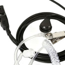 2X Covert Acoustic Tube Earpiece Headset Mic Suitable for Kenwood UV-5R