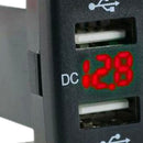 DUAL USB CHARGER + VOLT METER - Suitable For Toyota Hilux Prado BLUE LED 12v 4.2A
