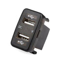 4.2A Car Charger Socket Dual USB Charging Voltmeter Display Adapter Suitable For Toyota++
