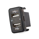 4.2A Car Charger Socket Dual USB Charging Voltmeter Display Adapter Suitable For Toyota++