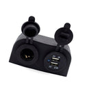 12V Dual USB Port Charger Car Boat Cigarette Lighter Socket Mount Panel Adapter - BD3