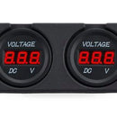 Digital LED Volt Meter Dual Battery Monitor Boat Voltage Marine Gauge DC 12V-24V