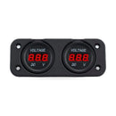 Digital LED Volt Meter Dual Battery Monitor Boat Voltage Marine Gauge DC 12V-24V