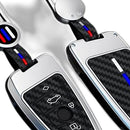 Key Fob Cover Case, Keychain, Metal Shell Cover Compatible for BMW 2 5 6 7 X1 X2 X3 X5 X6 Series - XQ1
