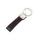 1 Piece Black Key Ring Keychain Keyring Metal + PU Leather Key Chain Universal