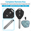 28240 Complete Remote Key Suitable For Toyota Corolla Hiace Rav4 Tarago 07-10
