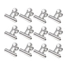 6/12PCS Stainless Steel Bulldog Paper Clip Metal Office Binder Grip Clamp 75mm