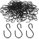 S Shaped Hooks Small Metal for Hanging Plants Mini Ornament Hooks Black Hangers