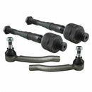 Inner Outer Tie Rod End Set 4 Pieces Suitable for Nissan Pathfinder R51 Navara - BD1