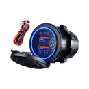 12V Car Cigarette Lighter Socket Dual QC3.0 USB Ports Fast Charger Power Adapter