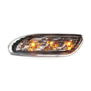 LED Side Marker Turn Signal Front Bumper Light for 01-07 Mercedes W203 [Black Pair] - ZT2