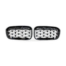 BMW 1 Series F20 F21 15-17 Meteor Gloss Black Plated Grille [Meteor Gloss Black] - ZT2