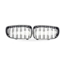 1 Series BMW E81 E87 08-11 Carbon Fiber Dual Line Front Grille Mesh - ZT2