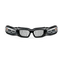 BMW 1 Series F20 Chrome Double Line Gloss Black Grille Suitable for 11-14 - ZT3