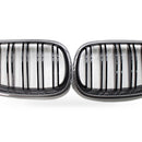 Carbon Pattern Dual Line Front Grille Suitable for BMW 5 Series E60 E61 04-09 - XQ1