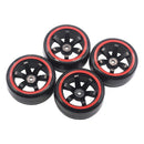 4pcs Hard Plastic Rim Tyre Tire Wheel Suitable for Drifting 1/10 RC Drift Cars