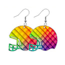 48PCS Sublimation Helmet Earring Blank MDF Double-Sided w/ Hook and Jump Ring