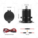 12V Car Cigarette Lighter Socket Dual QC3.0 USB Ports Fast Charger Power Adapter