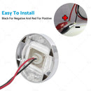 4X Round LED Marine Boat Cabin Deck Walkway Courtesy Lights White Stern Light