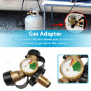LPG Bottle POL Dual Outlet Adapter  inch Y inch  Configuration with Gas Level Gauge