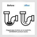 Stainless Steel Sewer Jetter Nozzle For Pressure Washer w/1/4 inch Connect for Drain