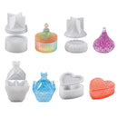 Silicone Epoxy Resin Mold Jewelry Storage Box Pyramid Trinket Heart Organizer