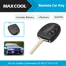 3Buttons Complete Remote Car Key Compatible with Holden Commodore VS VR VT VX VY VZ