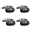 4 Set Chrome Power Operated Recessed Folding Whale Tail T-Lock Handle Toolbox