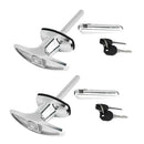 Chrome Rear Fixing T Handle Lock With Key For Trailer Caravan Canopy Toolbox